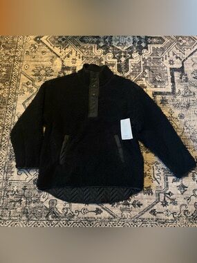 NWT Black Sherpa Athleta pull over